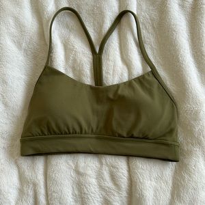 lululemon flow y bra green